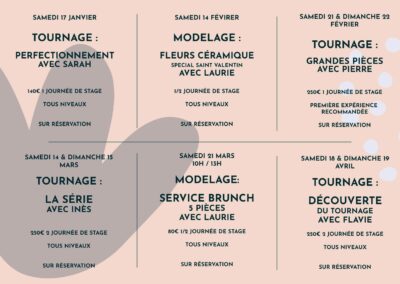 Les stages de l&rsquo;hiver 2026